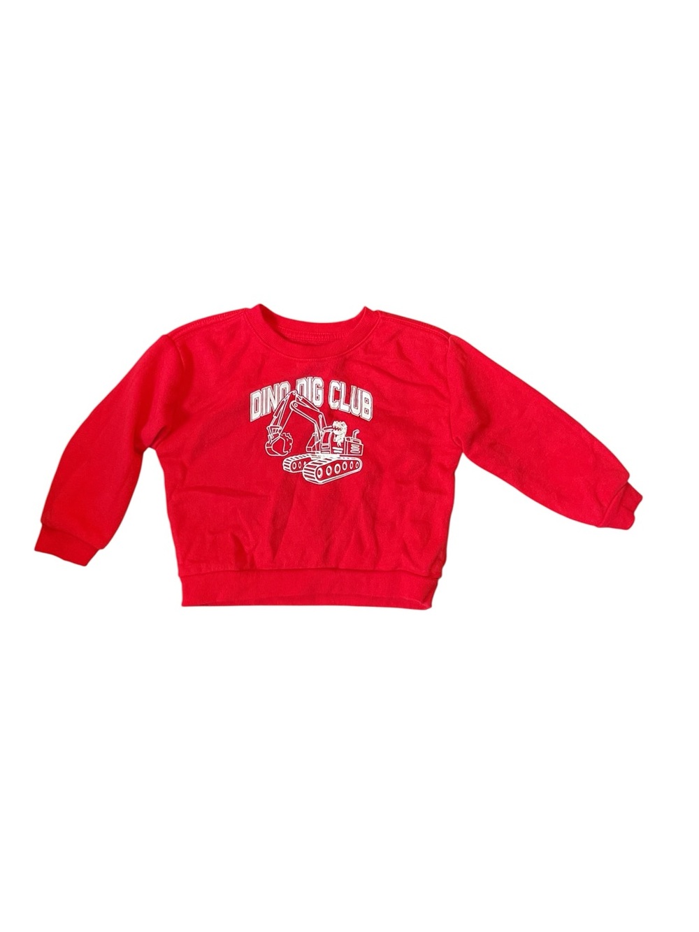 Kids Red 'Dino Dig Club' Pullover Sweatshirt